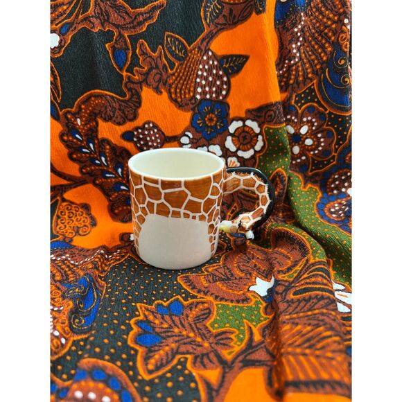 Safari Animal Zebra Giraffe 4 Piece Espresso Cups and Saucers Set - Picture 9 of 9